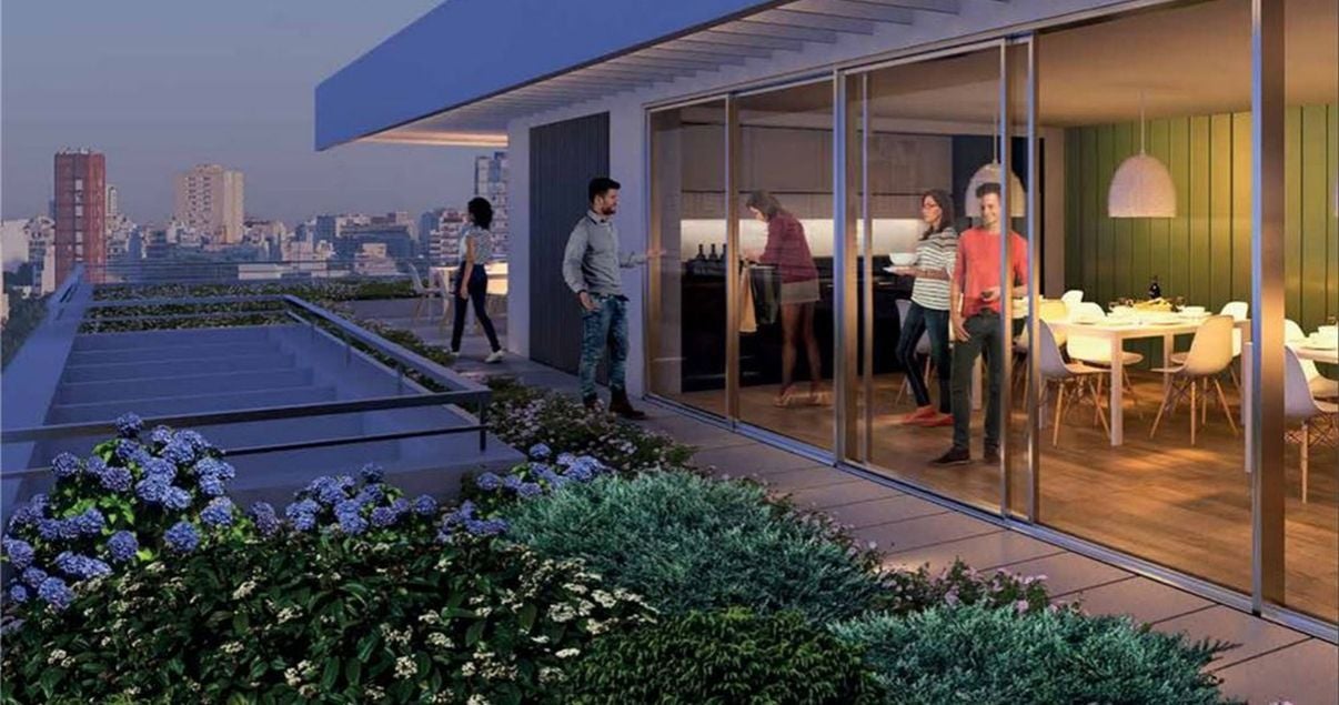 Terraza del edificio 01 Parque Batlle con vista a la ciudad de la desarrolladora inmobiliaria Vitrium Capital